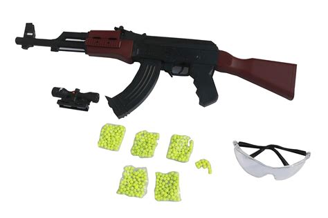 Popo Toys Pubg Akm Airsoft Gun Ak 47 Gun Toy With Laser Light 350 6mm Bb Bullets Safety