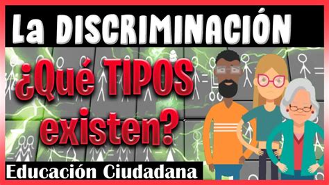 La DiscriminaciÓn Tipos O Clases De Discriminación Explicación Y