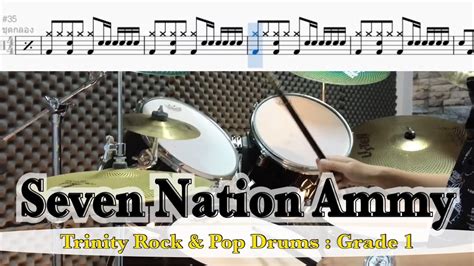 Seven Nation Army Trinity Rock Pop Drums Grade 1 YouTube