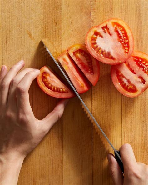 How To Dice A Tomato A Step By Step Visual Guide Recipe Tomato Tomato Jelly Canning Tomatoes