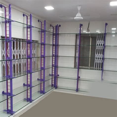 Ms Glass Slab Purple Display Rack At Rs Sq Ft Ms Rack In