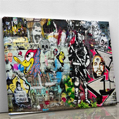 Graffiti Wall Abstract Canvas Print or Poster | Canvas Art Rocks