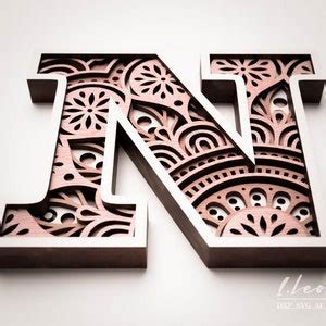 Laser Cut Dxf Letter N Dxf Alphabet Letter N Laser Cut Letter