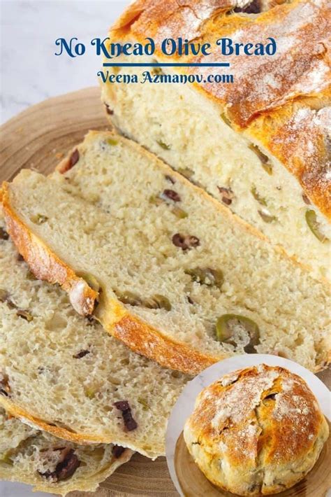 Artisan Olive Bread A Mediterranean Delight No Knead Veena Azmanov