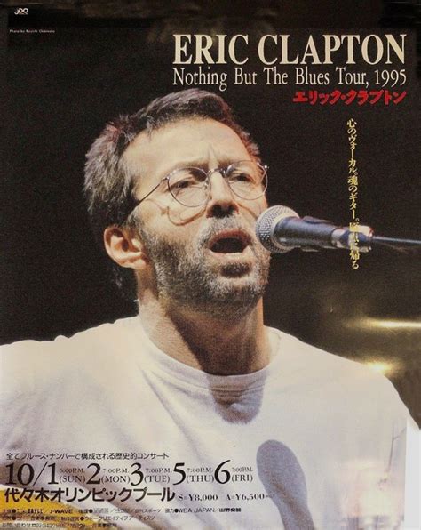 an advertisement for eric clapton's album nothing but the blues tour, 1994