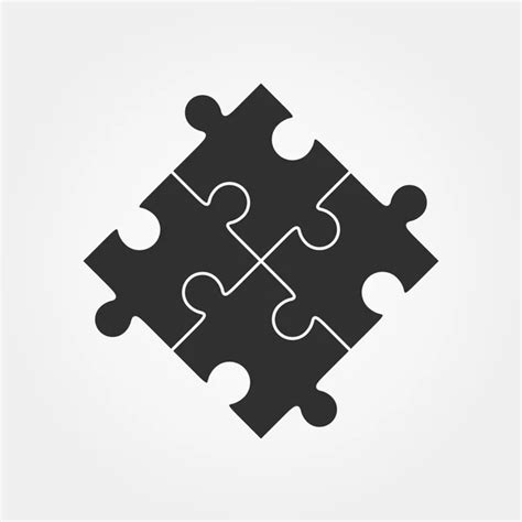 Vector illustration of four puzzle pieces — Stock Vector © binik1 #76288555