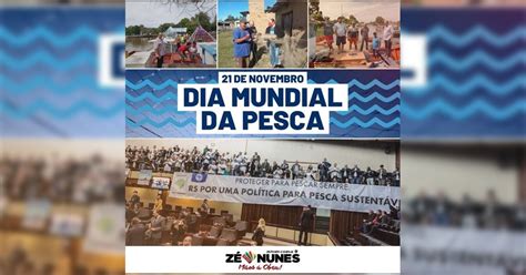 Zé Nunes destaca celebração do Dia Mundial da Pesca Galera Vermelha