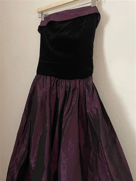 Vintage Laura Ashley Velvet And Taffeta Prom Dress Co Gem