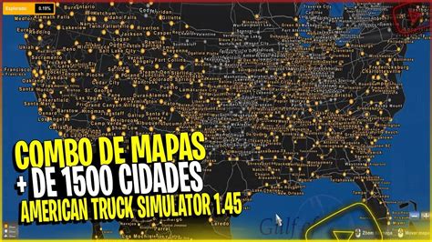 Mega Combo De Mapas American Truck Simulator Dee 1500 Cidades Para