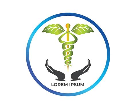 Logotipo De La Clínica De Salud Con Hojas Y Manos O Logotipos Para