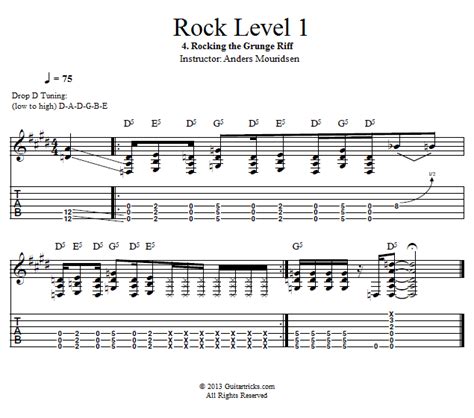 Guitar Lessons Rocking The Grunge Riff