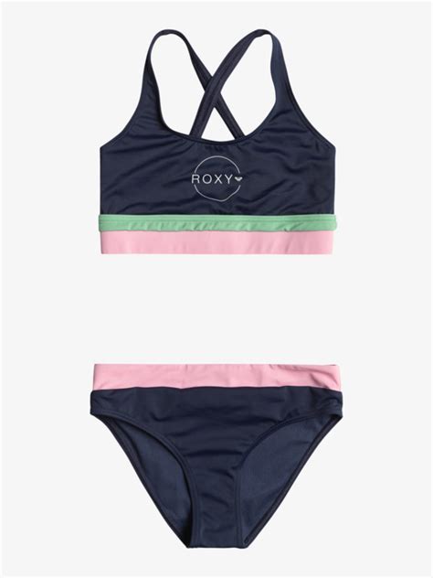 Ilacabo Active Conjunto De Bikini Crop Top Para Ni As Roxy