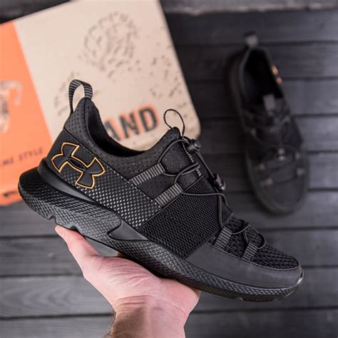 Купить Мужские летние кроссовки Under Armour черные (андер армор) сетка ...