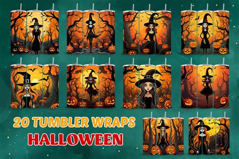 Halloween Tumbler Wraps Bundle Graphic by Retro Sun · Creative Fabrica