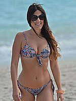 Claudia Romani Wearing A Bikini In Miami Beach