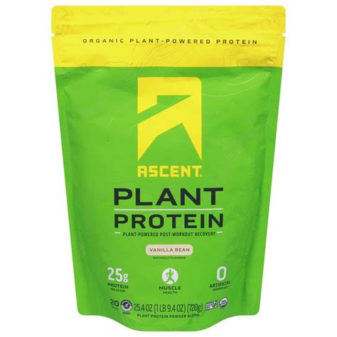 Ascent Plant Protein Powder Blend Vanilla Bean Wegmans