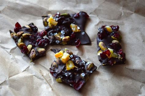 Dark Chocolate Bark With Pistachios And Candied Orange Peel