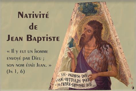 Les Vœux Du Modérateur Général Pour La Nativité De Jean Baptiste