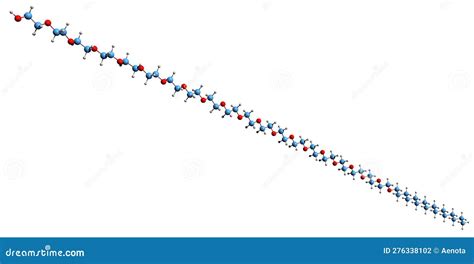 3D Image of Polyethylene Glycol Skeletal Formula Stock Illustration ...