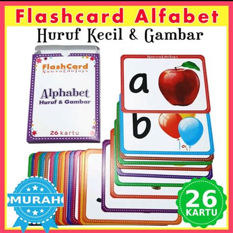 Jual Flashcard Alfabet Flash Card Alphabet Dan Gambar Kota Surabaya