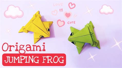 Origami Jumping Frog How To Make A Paper Jumping Frog Tutorial Easy