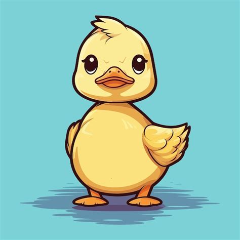 Premium Vector Yellow Duck Vector Cartoon Character