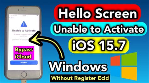 Windows Hello Screen Icloud Bypass Ios Iphone S Unable To
