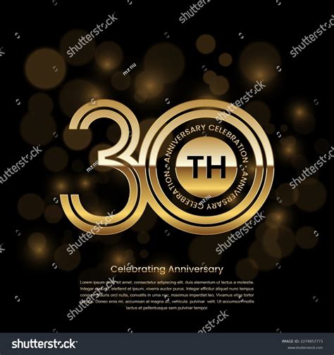 30 Years Anniversary Logo Design Gold Stock Vector (Royalty Free ...