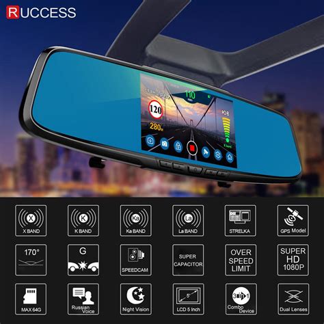 Buy RUCCESS 3 In 1 Car DVR Mirror With Rear View Camera Video Recorder