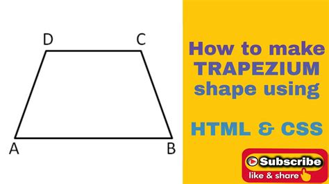 How To Make Trapezium Shape Using Html And Css Web Development