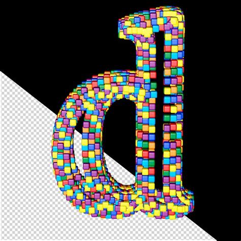 Lettres Color Es De Petits Cubes Lettre D Psd Premium