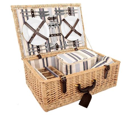 Greenfield Collection Beaulieu Willow Picnic Hamper For Four People