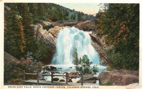 Vintage Postcard Helen Hunt Falls North Cheyenne Canyon Colorado Spring