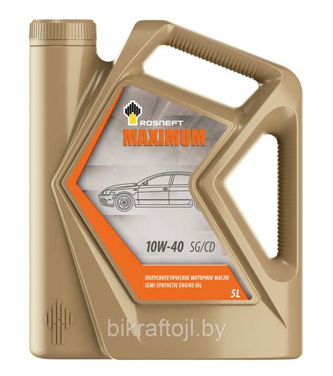 Масло моторное Rosneft Maximum 10W-40 SG/CD (канистра 5 л) - купить в ...