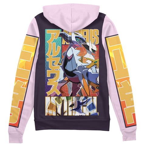 Arceus Pokemon Streetwear Zip Hoodie Jacket Anime Ape