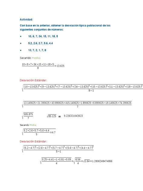 PDF Desviación Típica o Estándar Tarea 2 2 DOKUMEN TIPS