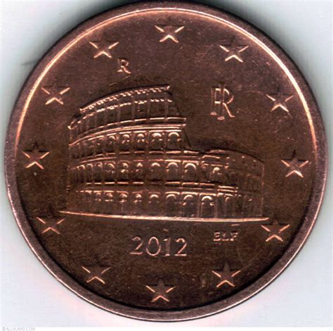 5 Euro Cent 2012, Euro (2002 - ) - 5 Euro Cent - Italy - Coin - 32853