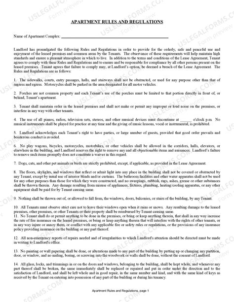 Louisiana Apartment Rules and Regulations | US Legal Forms