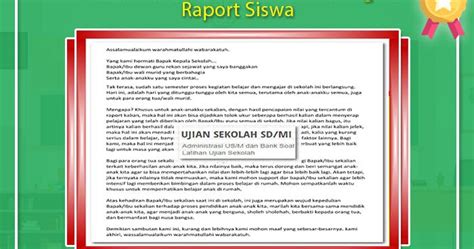 Teks Pidato Sambutan Kepala Sekolah Pembagian Raport Tukaffe