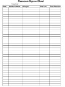 Classroom Sign Out Sheet Template printable pdf download