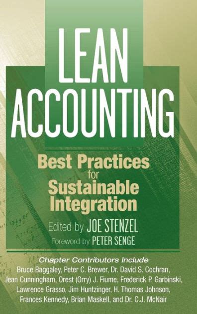 Lean Accounting Best Practices For Sustainable Integration Edition