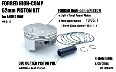 FORGED PISTON KIT HIGH COMP190F STANDARD150F PRODUCTS RACING