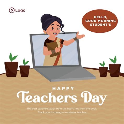 Premium Vector | Happy teachers day banner design template