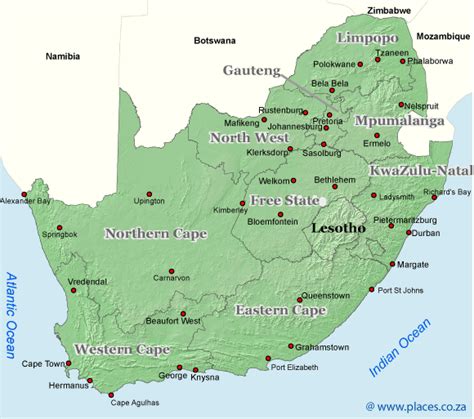 Map Of South Africa South African Maps