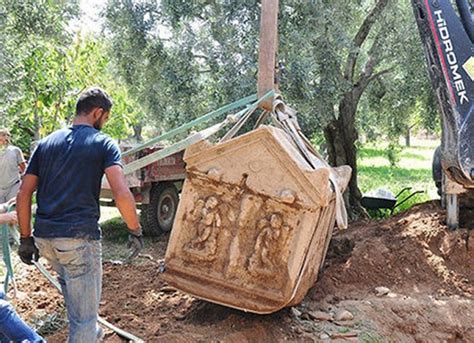 Ancient Burial Chambers Decorated With Mythological Figures Of Hercules