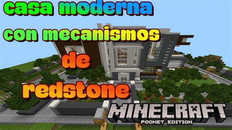 Casa Con Mecanismos De Redstone Para Minecraft Pe