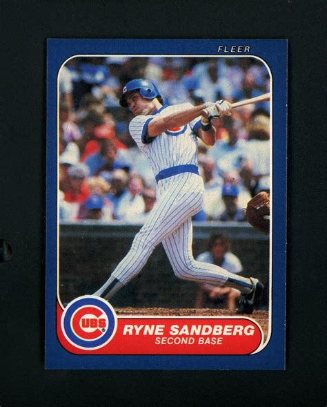 Ryne Sandberg 1986 Fleer HOF Chicago Cubs 378 NM MINT EBay