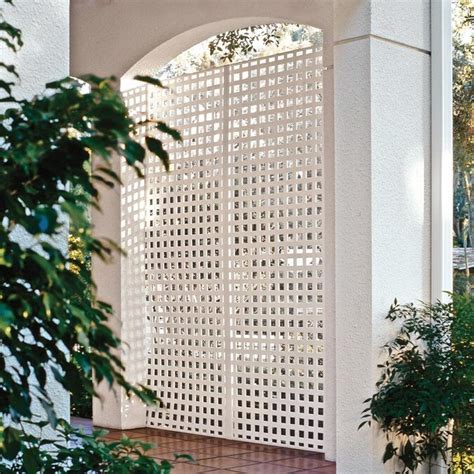 Freedom 14 In X 48 In X 8 Ft White Vinyl Privacy Lattice In The