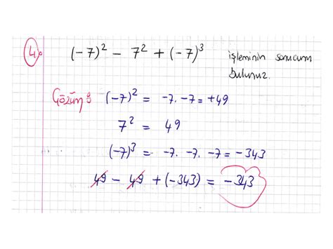 8 Sınıf Üslü İfadeler Çözümlü Sorular 6 →