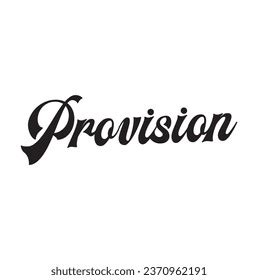 provision text  white background stock vector royalty